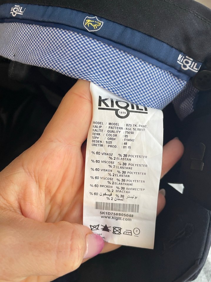 Lacivert Düğmeli Erkek Takım Elbise - Görsel 5