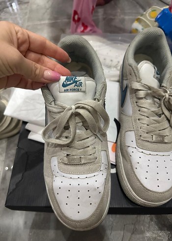 Gri Beyaz Nike Spor Ayakkabı - Görsel 3