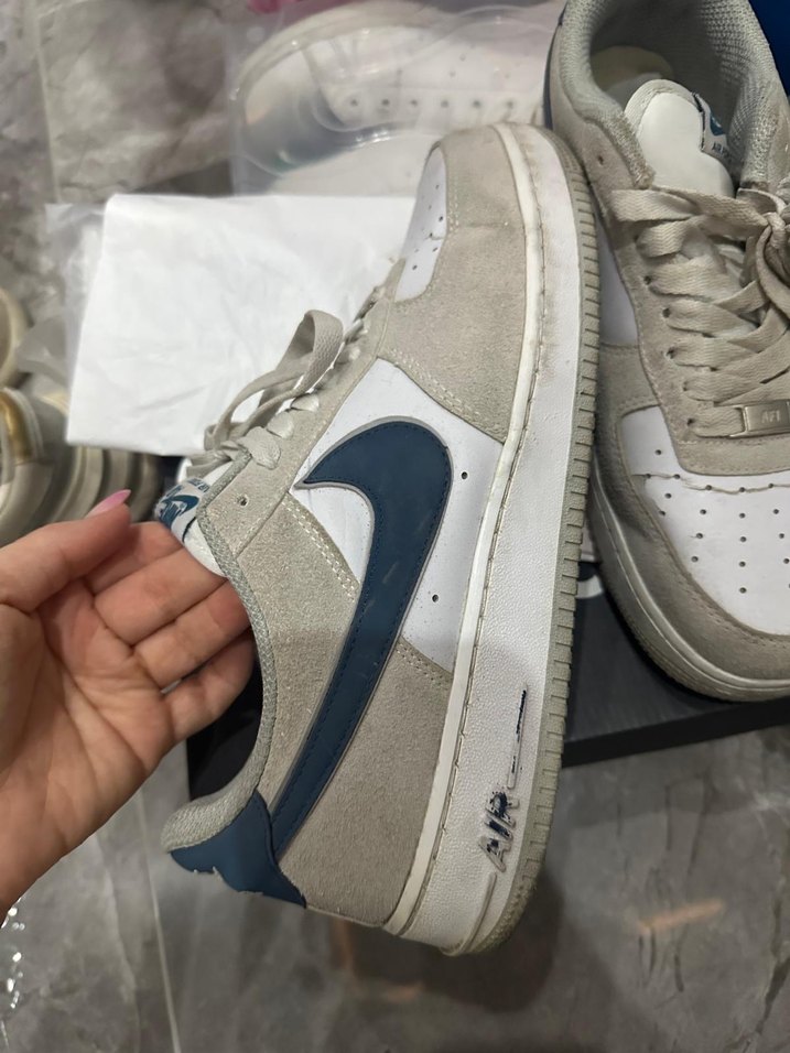 Gri Beyaz Nike Spor Ayakkabı - Görsel 2