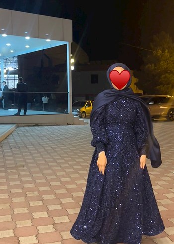 Lacivert elbise - Görsel 6