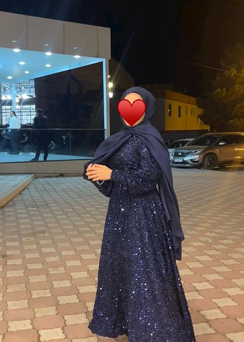 Lacivert elbise - Görsel 5