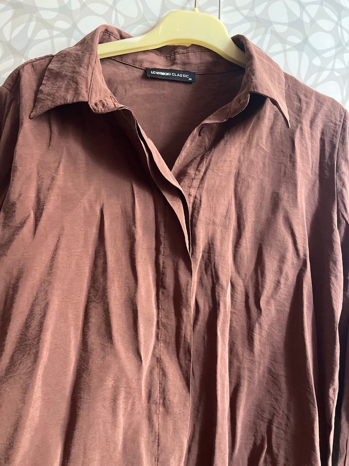 Kahverengi gömlek - Görsel 5