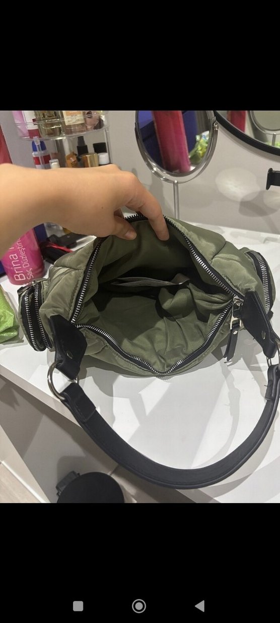 Gri Fermuarlı Kadın Spor Çanta - Görsel 2