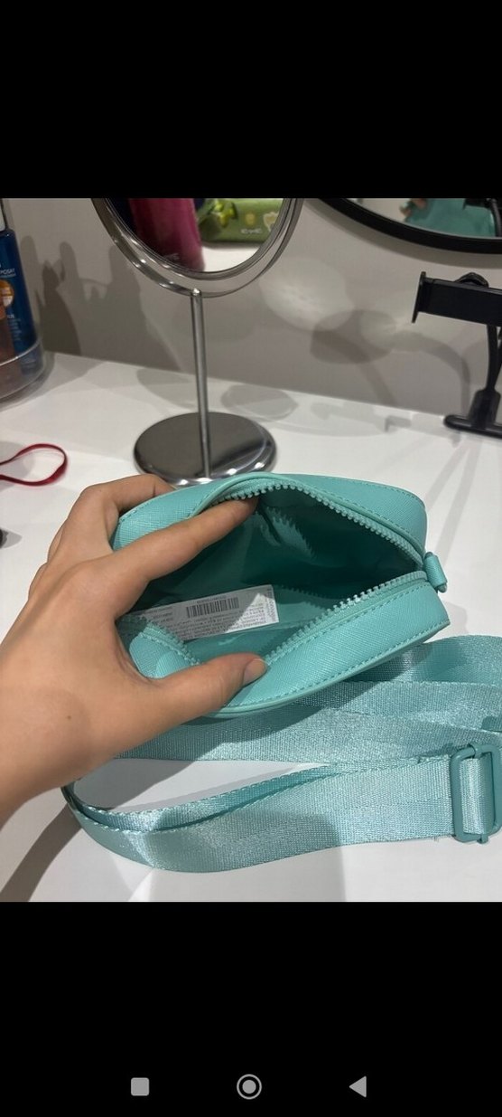Kadın Turkuaz Deri Bel Çantası - Görsel 3