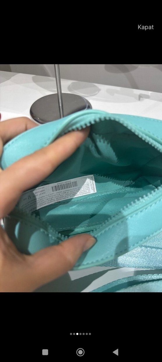 Kadın Turkuaz Deri Bel Çantası - Görsel 5