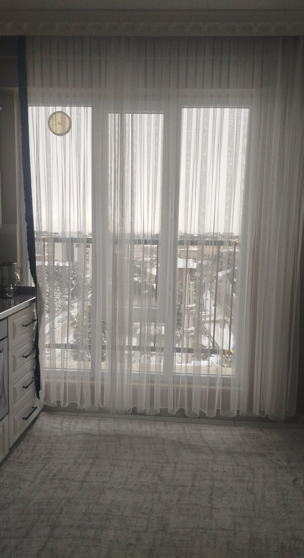 Modern Klasik Beyaz Tül Perde - Görsel 4