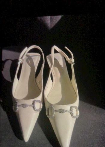 Beyaz mango Kadın Stiletto Gelin Ayakkabısı