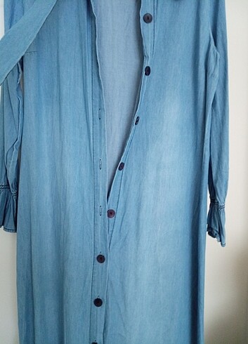 İnce kot elbise - Görsel 4