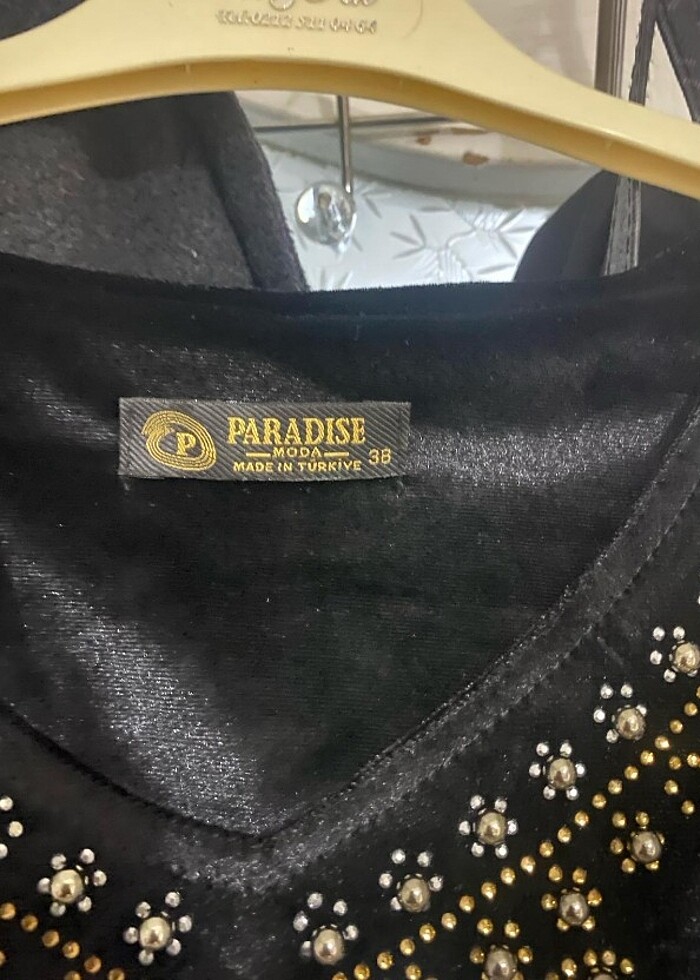 Kadife tesettür elbise - Görsel 3