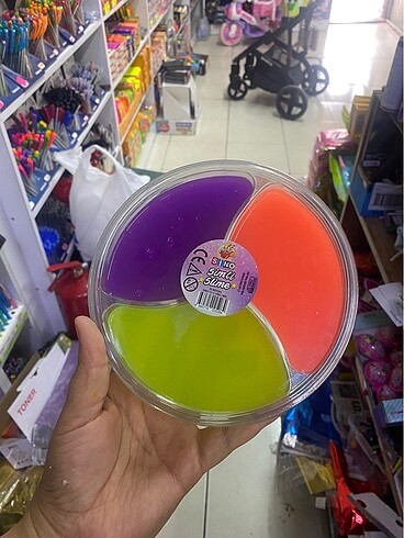 Renkli simli slime