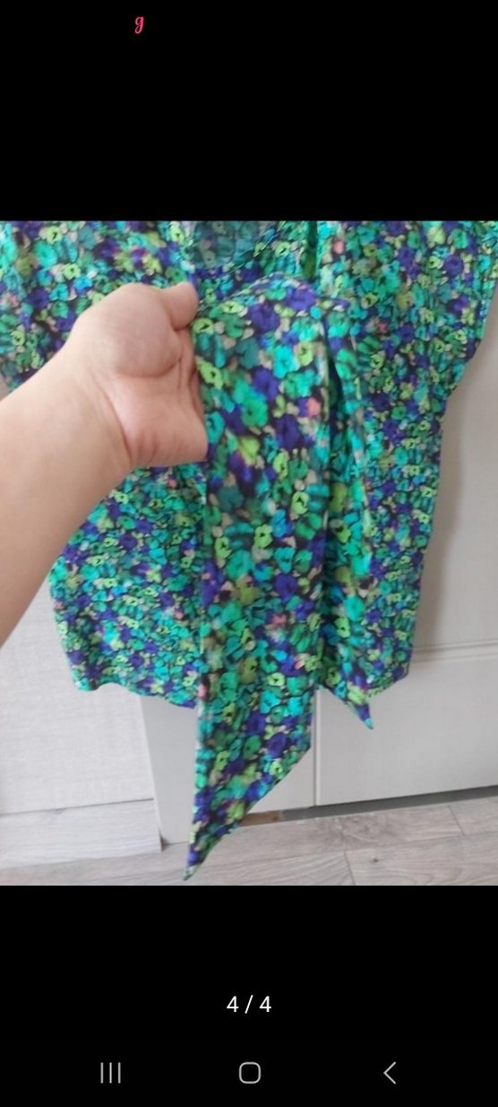 Renkli Kolsuz Bluz - Görsel 3