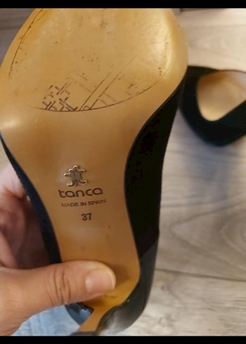 Siyah Süet Rugan Stiletto Kadın Topuklu Ayakkabı - Görsel 4