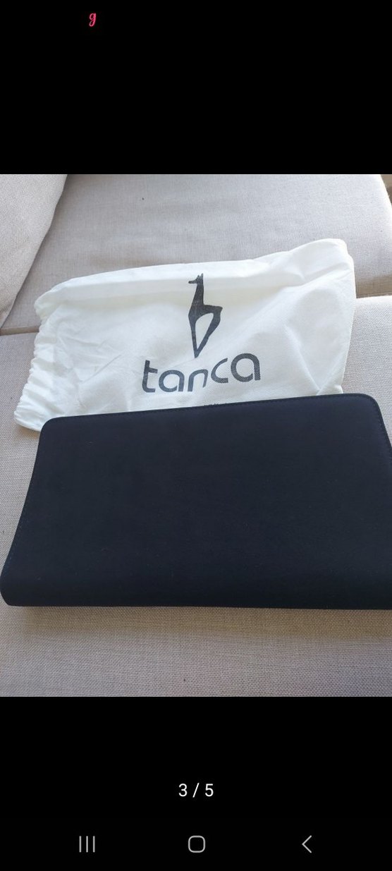 Siyah Süet Kadın Portföy Çanta - Görsel 3