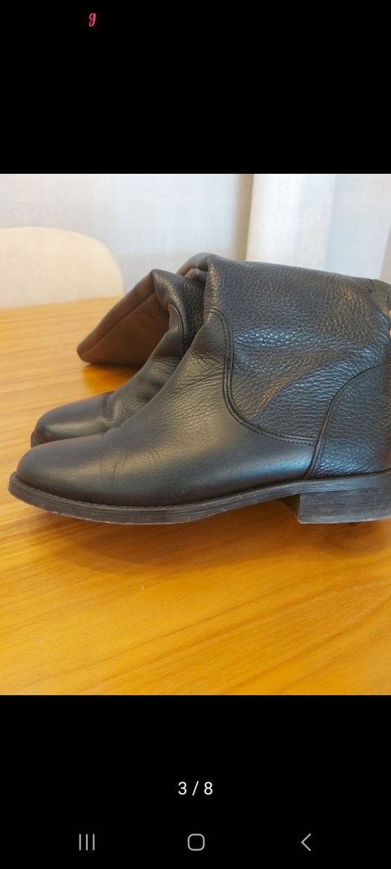 Siyah Deri Dizüstü Kadın Çizme - Görsel 4