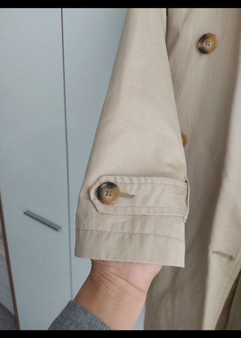 Bej Kadın Trençkot - Görsel 5