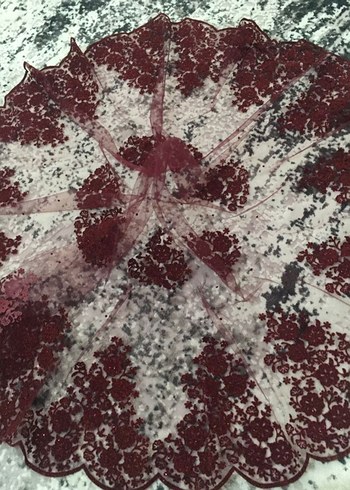 diğer Beden bordo Renk Kına Örtü seti