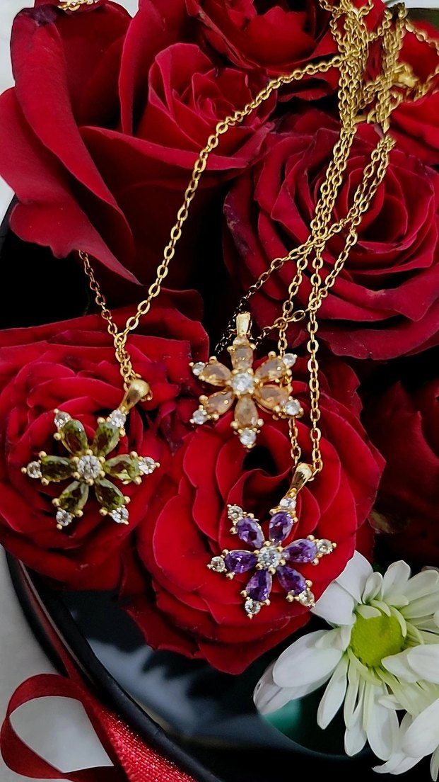 ÇELİK LOTUS ÇİÇEĞİ  KOLYE - Görsel 2