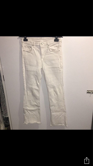 DENİM&CO; - Beyaz pantolon - paçası püsküllü 