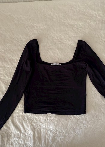 Uzun Kollu Siyah Basic Bluz