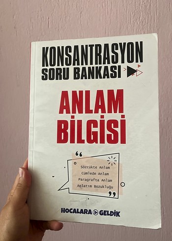 Konsantrasyon Soru Bankası Anlam Bilgisi Kitabı hocalara geldik