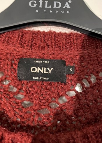 Bordo Örgü Kadın Kazak - Görsel 2