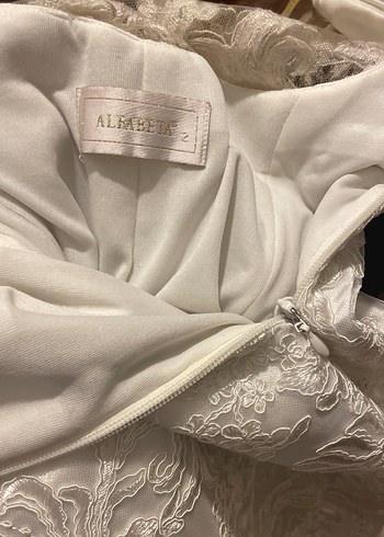 V Yaka Dantelli Uzun Denizkızı Gelinlik - Görsel 10