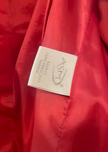 Kadın Kırmızı Deri Fermuarlı Ceket - Görsel 4