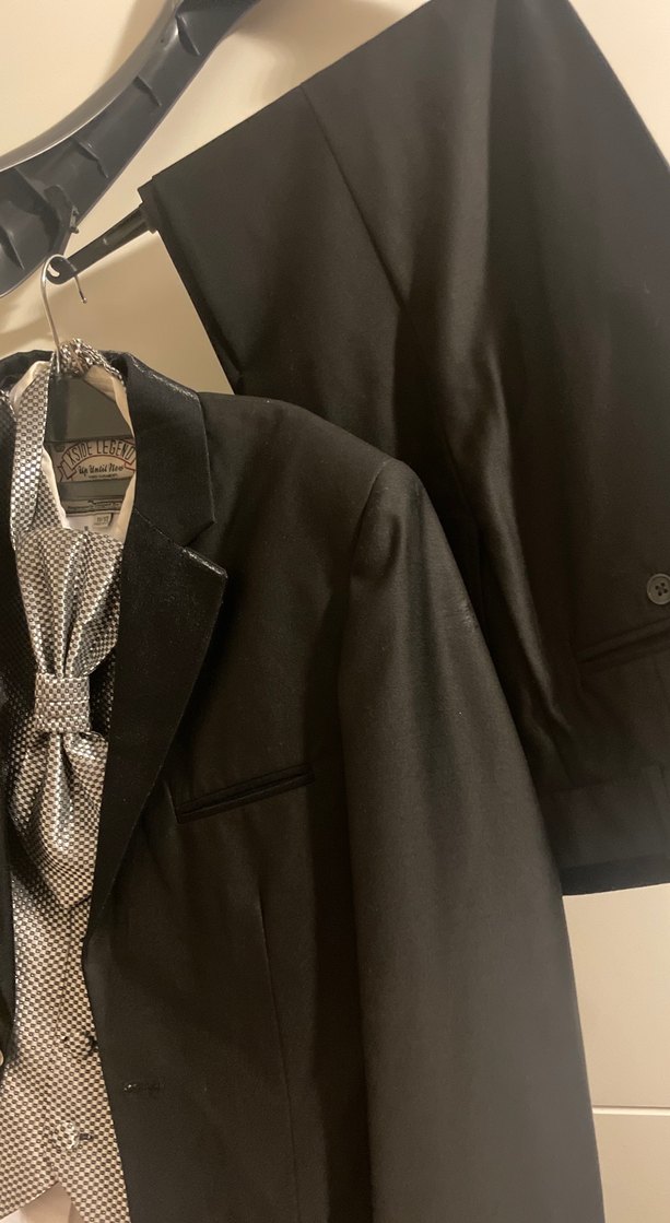 Düğmeli Siyah Erkek Takım Elbise - Görsel 2