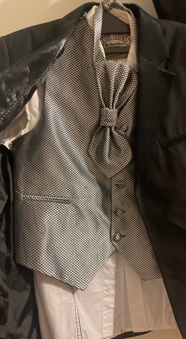 Düğmeli Siyah Erkek Takım Elbise - Görsel 5