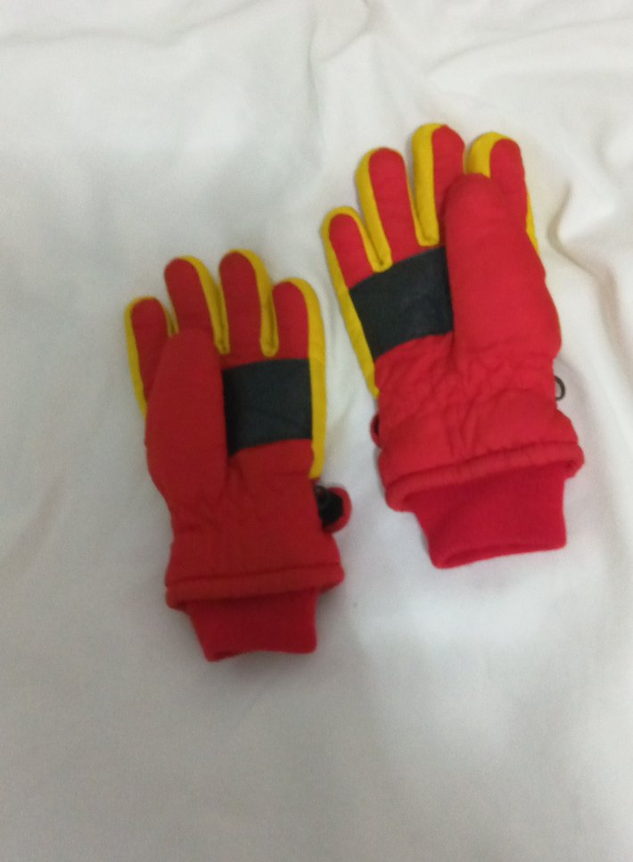 Çocuk Renkli Polar Eldivenler Velcro - Görsel 2