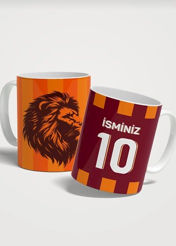 Aslan ve Forma Tasarımlı Renkli Kupa Bardak