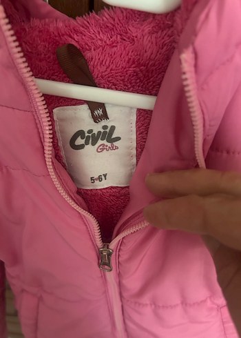 Kız Çocuk Pembe Fermuarlı Mont - Görsel 4