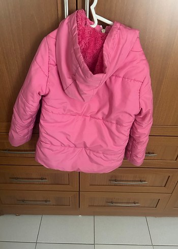 Kız Çocuk Pembe Fermuarlı Mont - Görsel 3