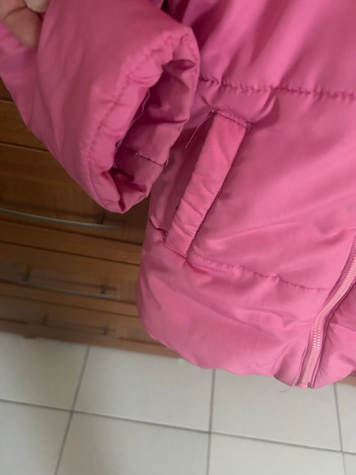 Kız Çocuk Pembe Fermuarlı Mont - Görsel 2