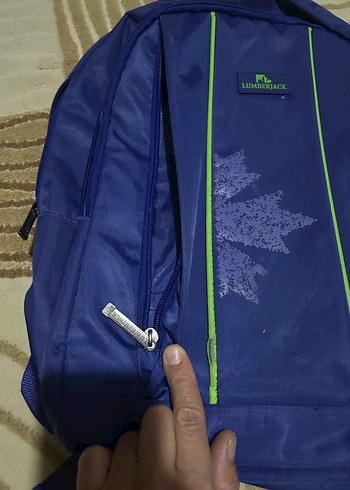 Mavi Fermuarlı Kadın Sırt Çantası Orjinal ürün - Görsel 4