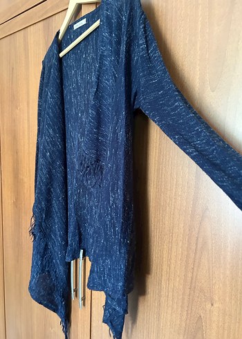 Kadın Mavi Salaş  Denim Hırka - Görsel 6