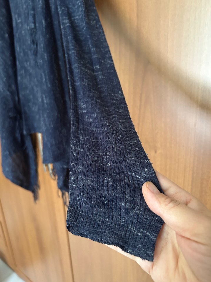 Kadın Mavi Salaş  Denim Hırka - Görsel 4