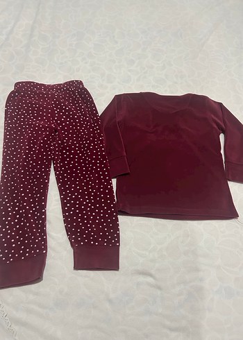 Bordo Barbie Baskılı Kız Gecelik Takımı - Görsel 4