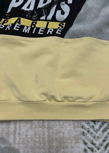 Sarı Gri Baskılı Erkek Sweatshirt - Görsel 2