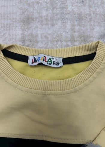 Sarı Gri Baskılı Erkek Sweatshirt - Görsel 4