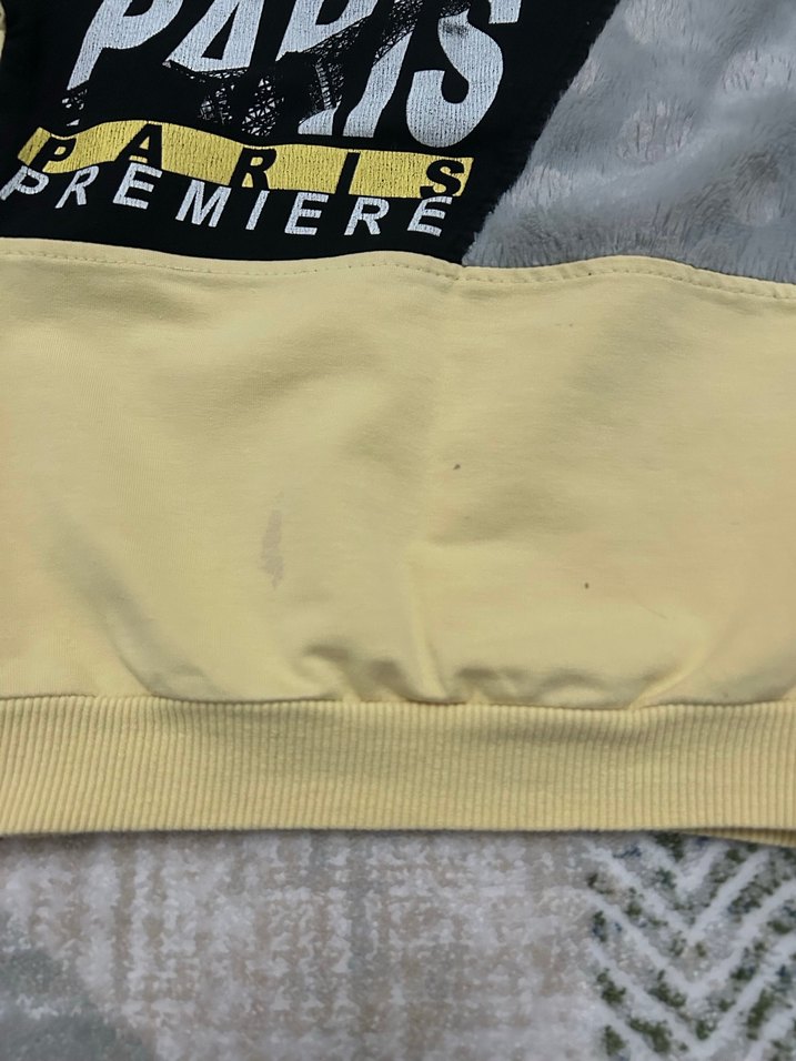 Sarı Gri Baskılı Erkek Sweatshirt - Görsel 2