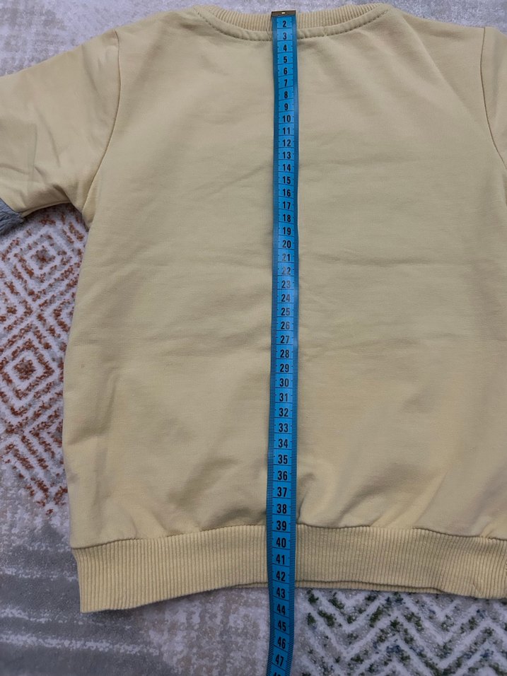 Sarı Gri Baskılı Erkek Sweatshirt - Görsel 5