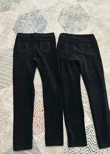 Siyah kadife çocuk tayt - Görsel 4