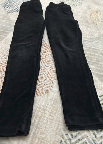 Siyah kadife çocuk tayt - Görsel 3