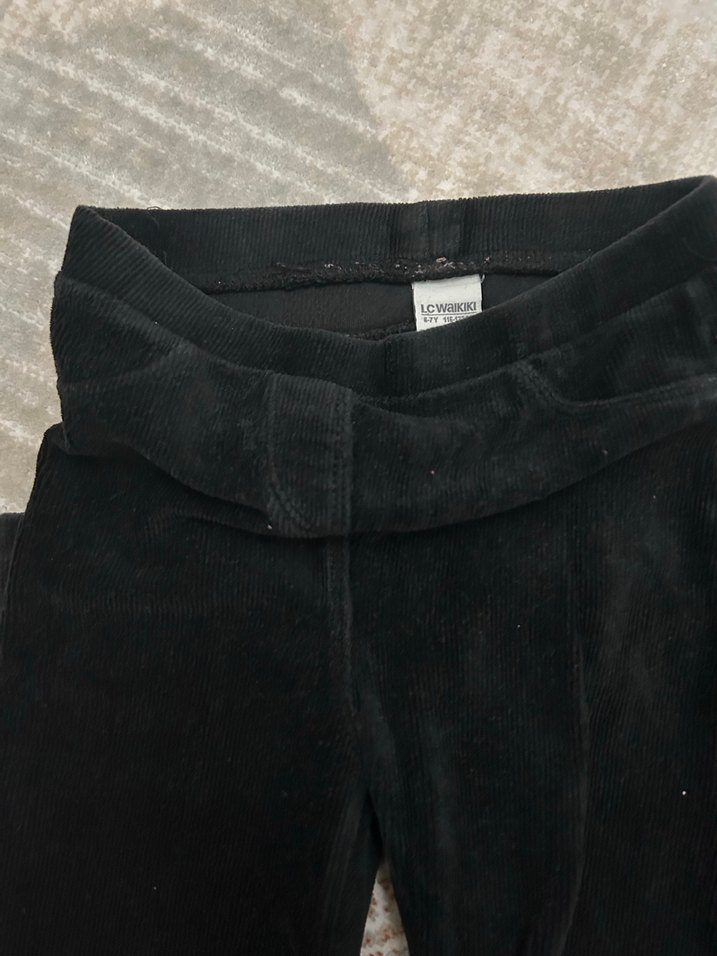 Siyah kadife çocuk tayt - Görsel 5