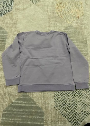 Kız Çocuk lila Uzun Kollu Baskılı Sweatshirt - Görsel 4