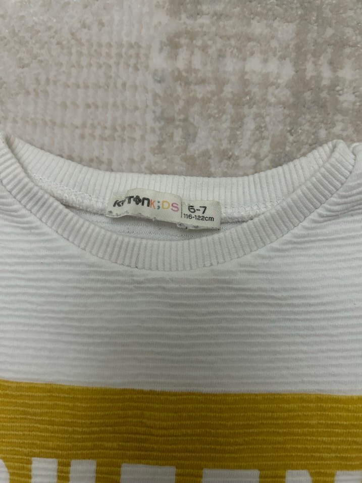 Beyaz Uzun Kollu Kız Sweatshirt - Görsel 3