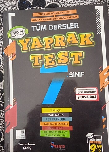 7. Sınıf tüm dersler yaprak test 