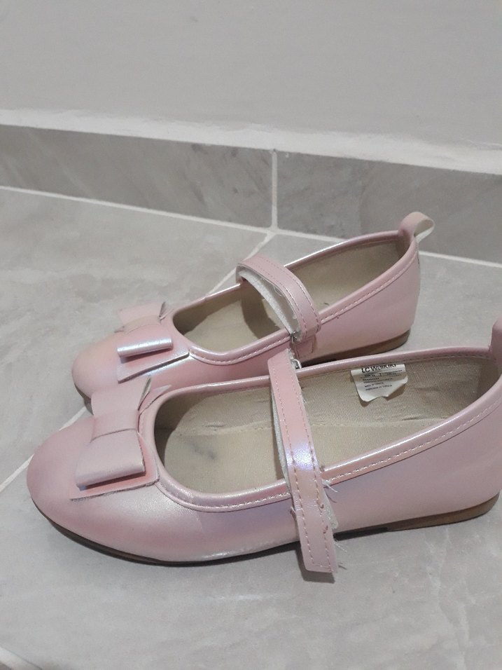 Kız Çocuk Pembe Tokalı Babet Ayakkabı - Görsel 2