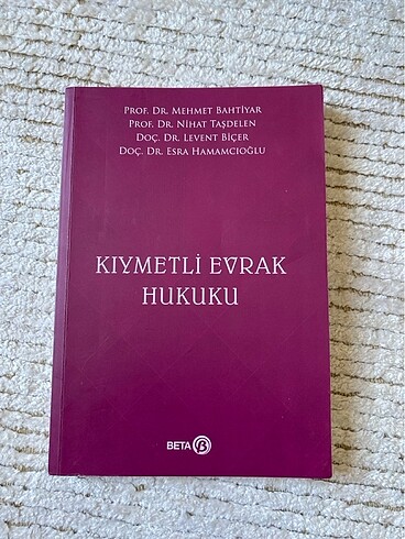 Kıymetli Evrak Hukuku Mehmet Bahtiyar